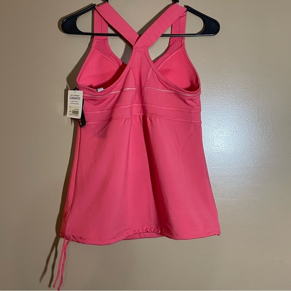 Athleta Horizon Tank Top Size Small Pink Built-In Bra Crisscross Back NWT - Picture 6 of 9